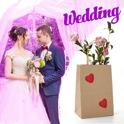 50X Kraft Paper Bags Gift Shopping Carry Craft Brown Bag With Handles - XXL-42cmx31cmx13cm