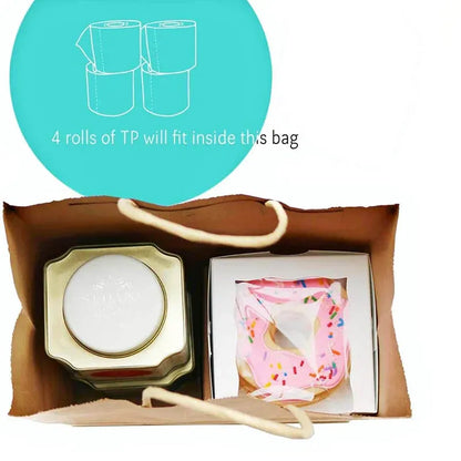 50X Kraft Paper Bags Gift Shopping Carry Craft Brown Bag With Handles - XXL-42cmx31cmx13cm