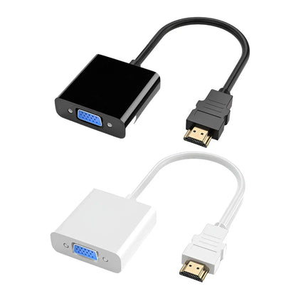 Jasoz 1080P Hdmi Male To Vga Female Video Adapter Cable Converter Chipset - Black