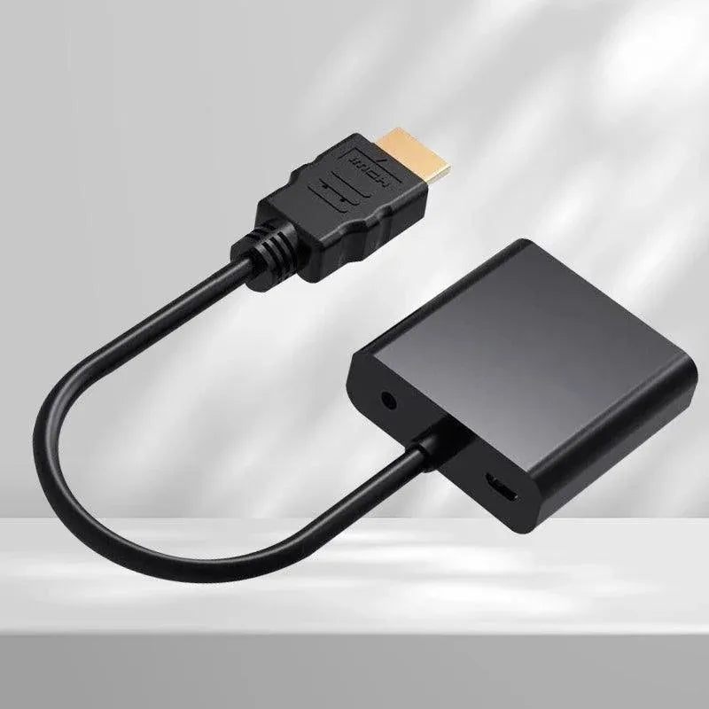 Jasoz 1080P Hdmi Male To Vga Female Video Adapter Cable Converter Chipset - Black