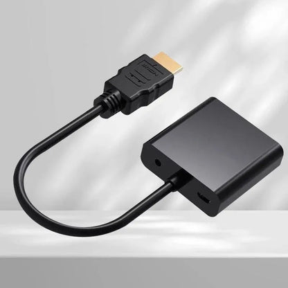 Jasoz 1080P Hdmi Male To Vga Female Video Adapter Cable Converter Chipset - Black