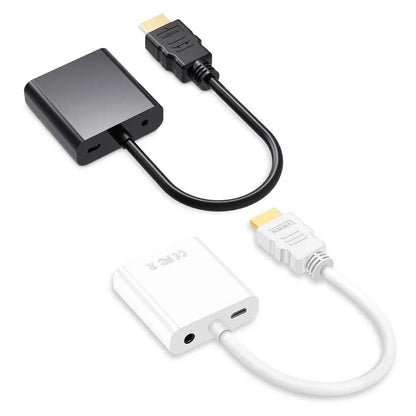 Jasoz 1080P Hdmi Male To Vga Female Video Adapter Cable Converter Chipset - Black