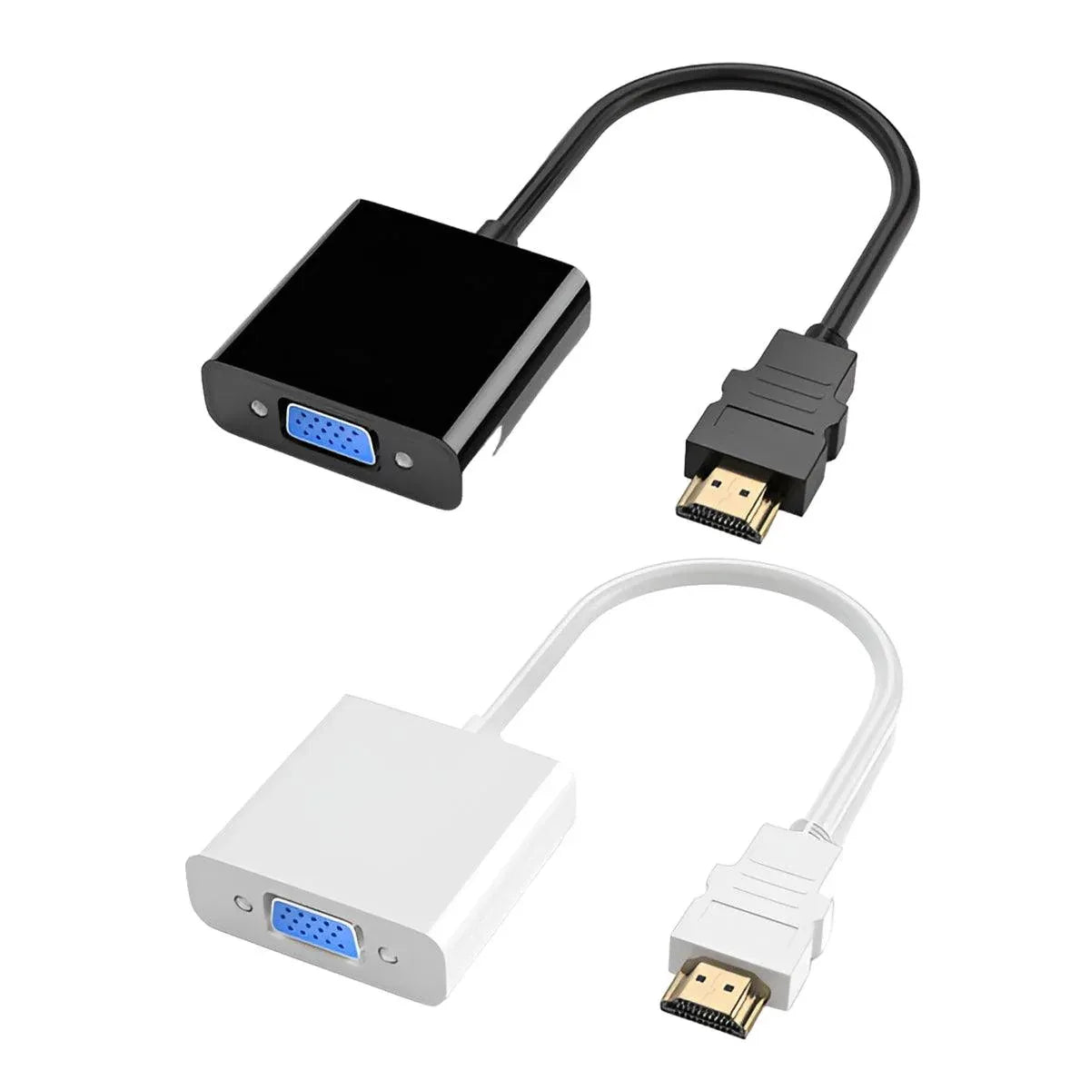 Jasoz 1080P Hdmi Male To Vga Female Video Adapter Cable Converter Chipset - White