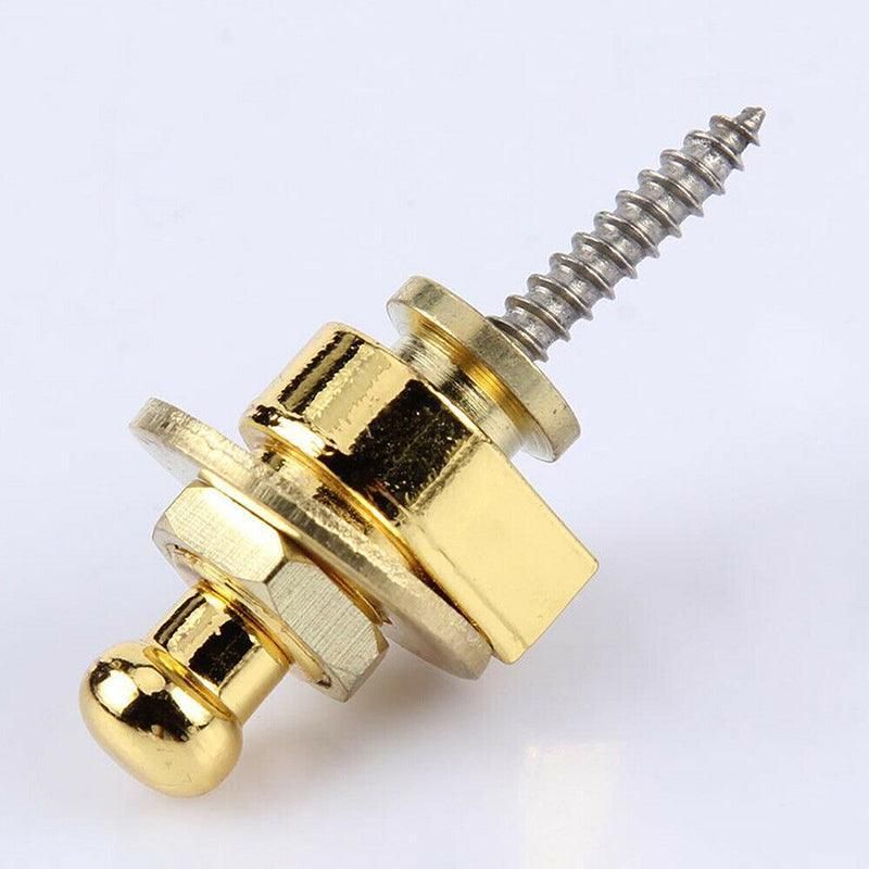 1PC Buttons Straplocks Bass Replacement Strap Locks Electric Acoustic Guitar - Silver