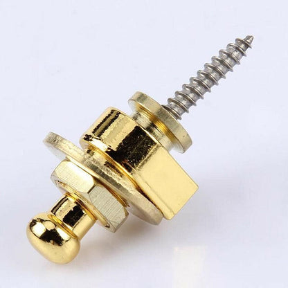 1PC Buttons Straplocks Bass Replacement Strap Locks Electric Acoustic Guitar - Silver