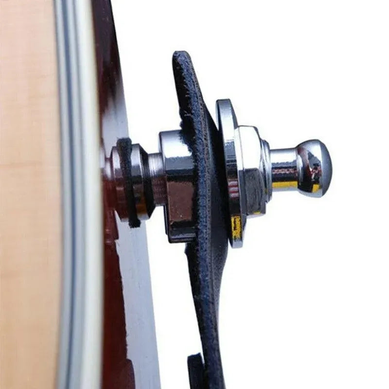 1PC Buttons Straplocks Bass Replacement Strap Locks Electric Acoustic Guitar - Black
