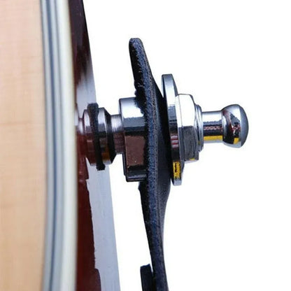 1PC Buttons Straplocks Bass Replacement Strap Locks Electric Acoustic Guitar - Black