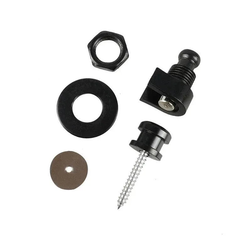 1PC Buttons Straplocks Bass Replacement Strap Locks Electric Acoustic Guitar - Black