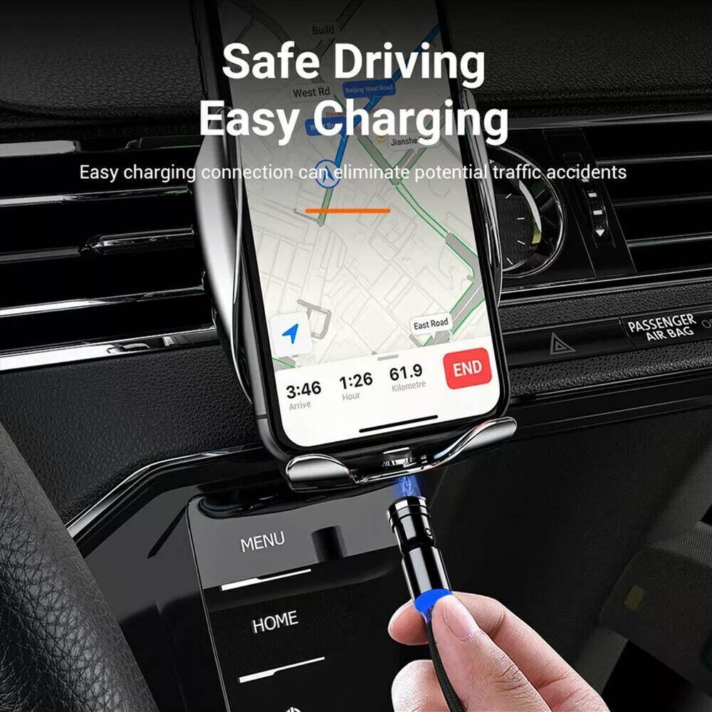 540 Degree Rotating Magnetic Charging Cable USB Data Cord for iPhone 1m 2m 3m - 1m