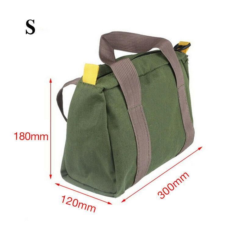S/M/L Waterproof Tool Bag Portable Storage Toolkit Hand Heavy Case Canvas Duty - S(30*12*18CM)