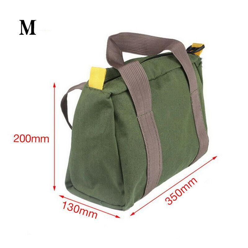 S/M/L Waterproof Tool Bag Portable Storage Toolkit Hand Heavy Case Canvas Duty - S(30*12*18CM)