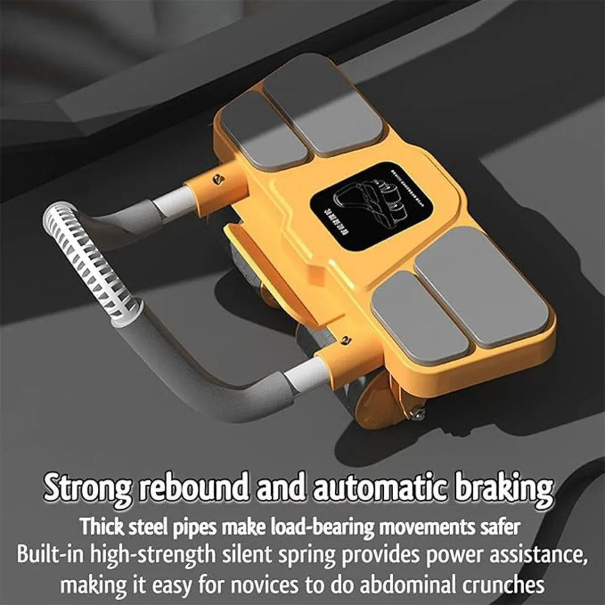 Four Wheel Abdominal Roller Automatic Rebound Ab Machine Home Fitness Equipment - Orange