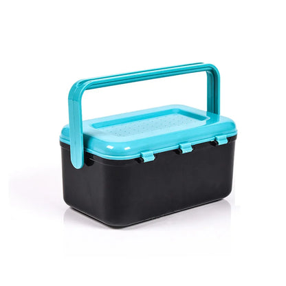 Handle Waist Hanging Live Bait Box Earthworm Clip Fishing Tackle Accessory Case