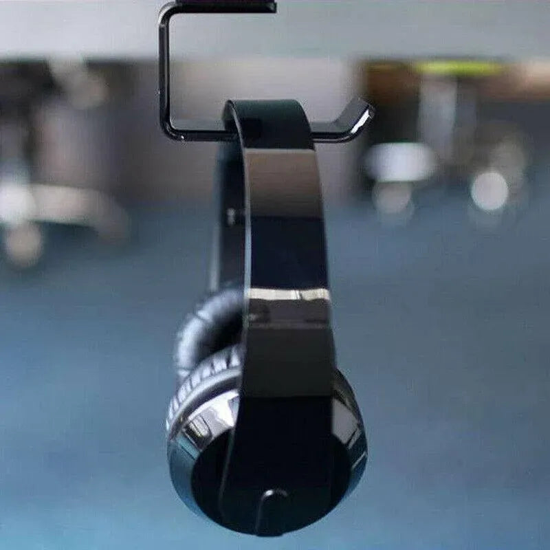 Mount Holder Hook Dual Headset Tape New Clever Headphone Stand Hanger Under Desk