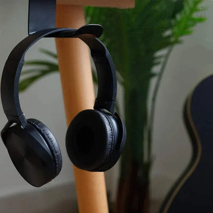 Mount Holder Hook Dual Headset Tape New Clever Headphone Stand Hanger Under Desk