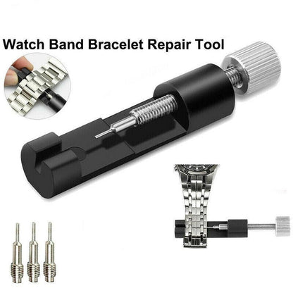 Metal Adjustable Watch Band Bracelet Repair Tool Link Pin Remover 6 Replace Pins