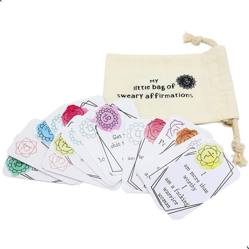 16Pcs Funny Affirmation Cards Sweary Positive Swear Card Confirmation Joke Gift