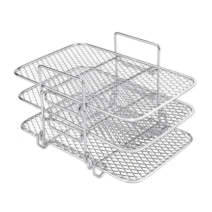 304 Stainless Steel Multi Layer Detachable Air Fryer Mesh Thickened Grill Shelf