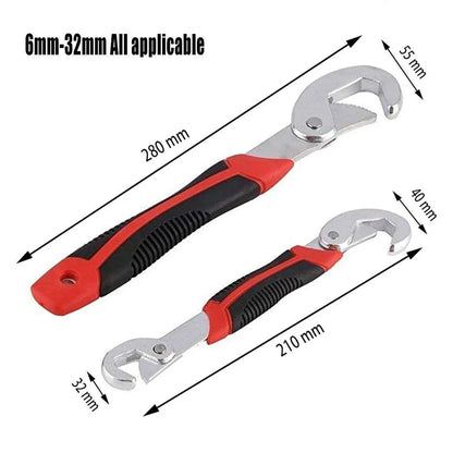 2PCS Snap N Grip Wrench Set Universal Adjustable Multi Function Spanner Tool