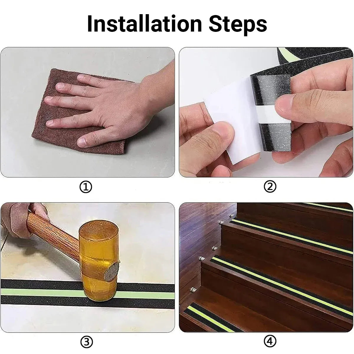 Non Slip Traction Tape Strip Floor Sticker Luminous Glow Stairs Adhesive