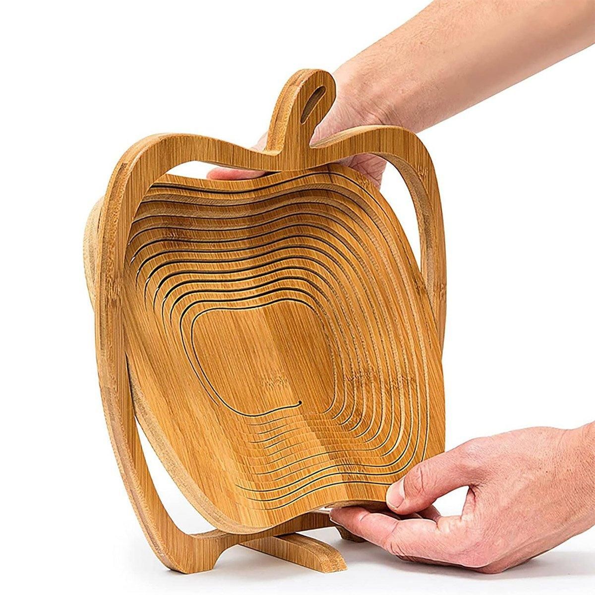 Wooden Fruit and Vegetable Storage Basket for Kitchen Organizing Home Storage