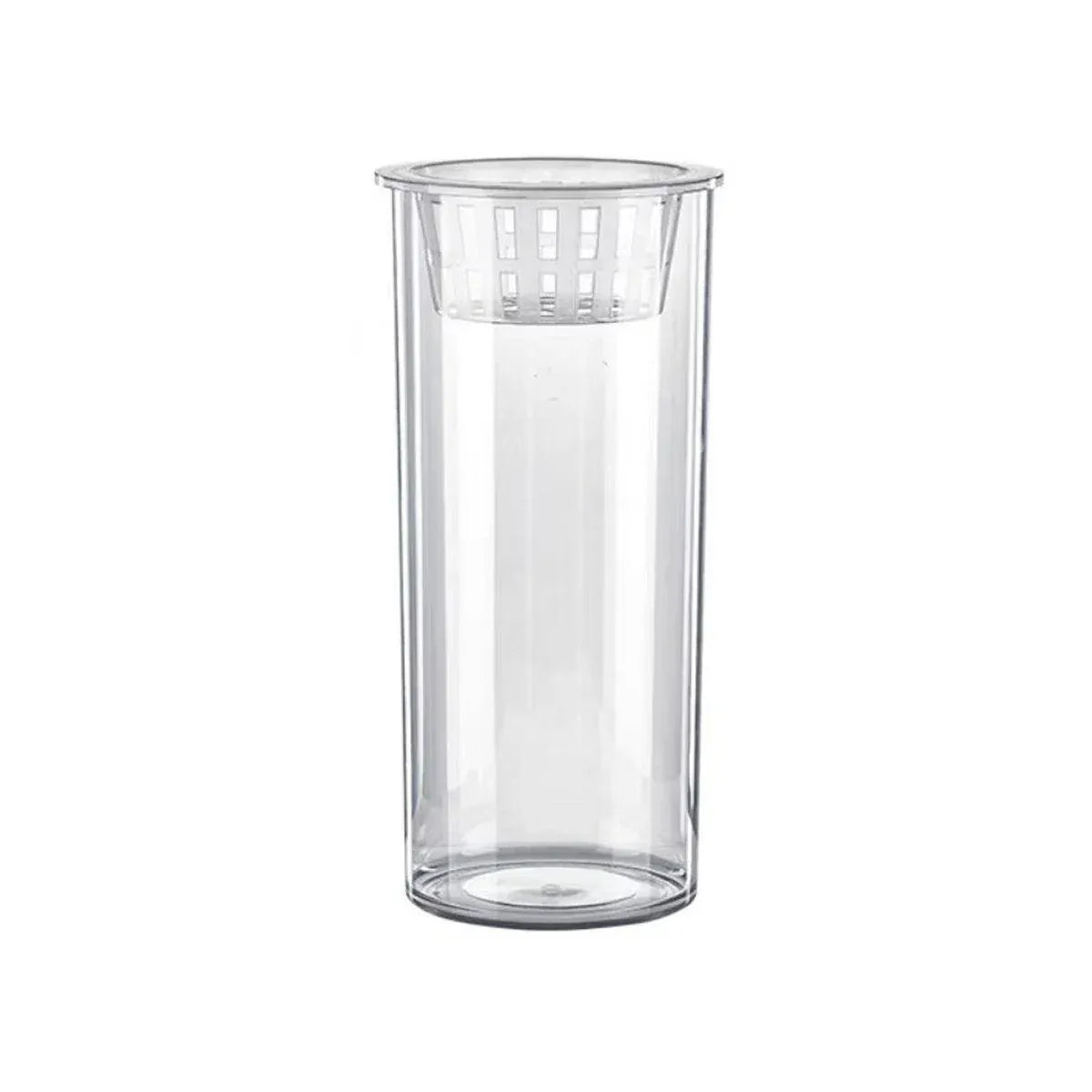 Hydroponic Plant Vase Cylindrical Straight Design Fish Tank for Home Decor - 25cmx10cm