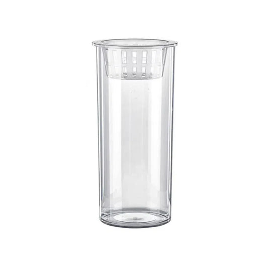 Hydroponic Plant Vase Cylindrical Straight Design Fish Tank for Home Decor - 25cmx10cm
