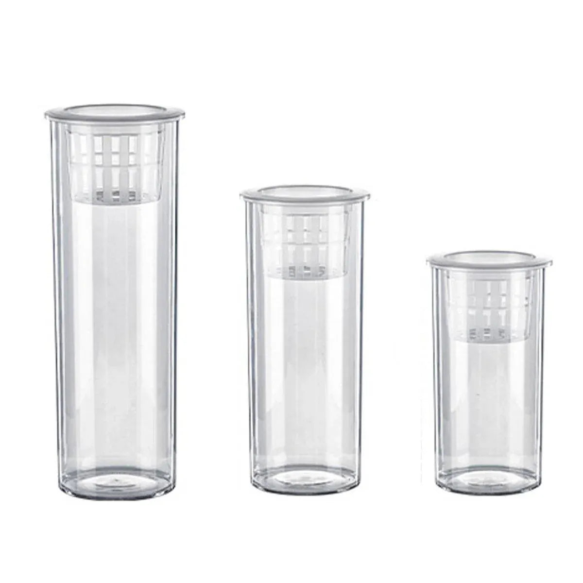 Hydroponic Plant Vase Cylindrical Straight Design Fish Tank for Home Decor - 25cmx10cm