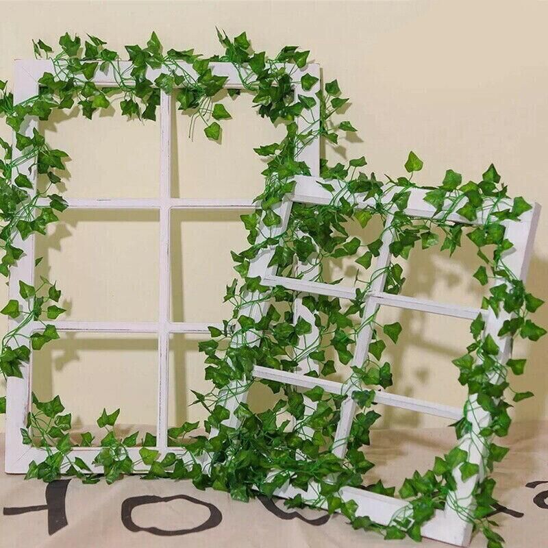 12 X 2M Artificial Ivy Vine Fake Foliage Flower Hanging Leaf Garland Plant Party - Scindapsus Leaves