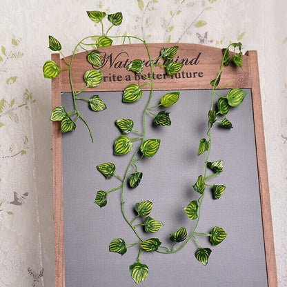 12 X 2M Artificial Ivy Vine Fake Foliage Flower Hanging Leaf Garland Plant Party - Scindapsus Leaves