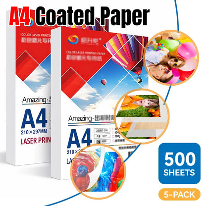 500Sheets A4 Laser Print Paper Premium High Quality For Clear Printing Use - 128GSM