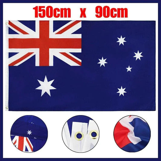 Large Australian Aussie Flag Australia Day Oz Heavy Duty Outdoor 90Cm X 150Cm