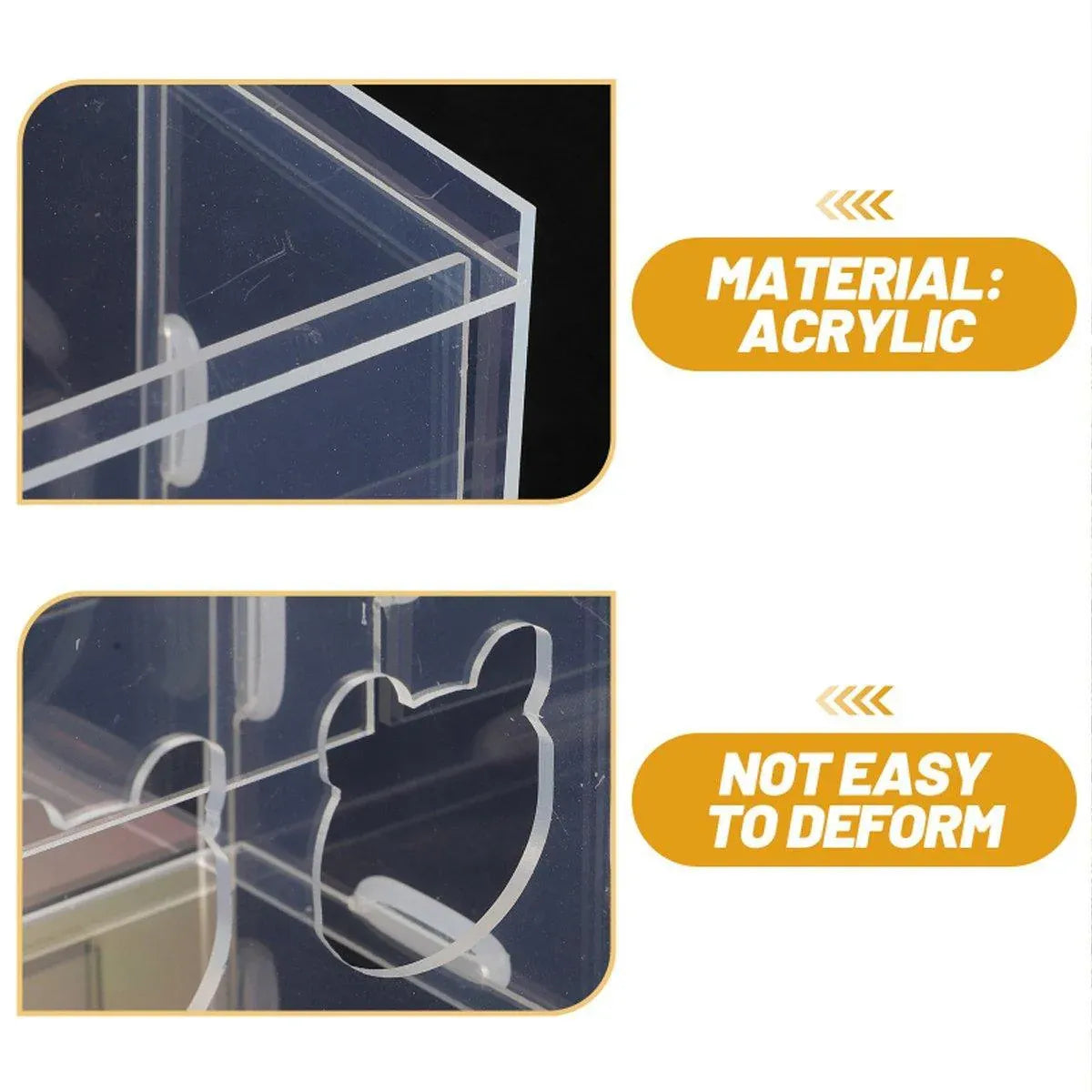Automatic Acrylic Chicken Feeder Rutin Pet Supplies for Poultry Feeding System - 5 Holes