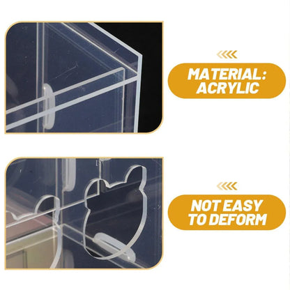 Automatic Acrylic Chicken Feeder Rutin Pet Supplies for Poultry Feeding System - 5 Holes