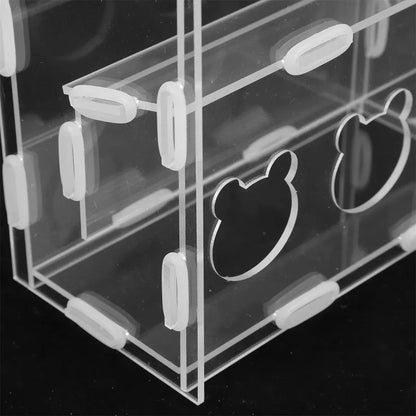 Automatic Acrylic Chicken Feeder Rutin Pet Supplies for Poultry Feeding System - 5 Holes