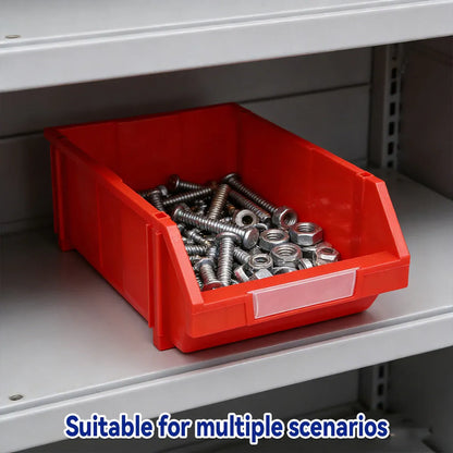 2 Pcs Thickened Slanted Plastic Storage Box for Screws Nuts Crafts Storage Use - Red