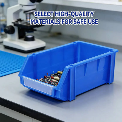 2PCS Thickened Slanted Plastic Storage Box for Screws Nuts Crafts Storage Use - Blue