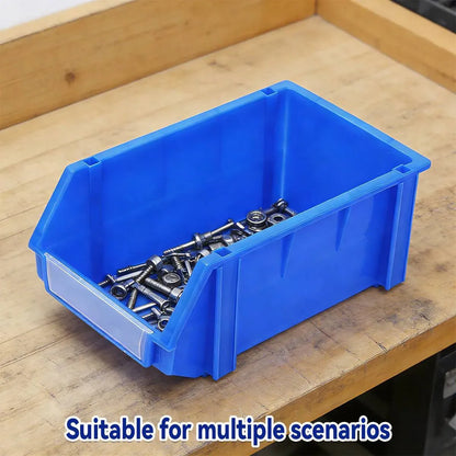 2PCS Thickened Slanted Plastic Storage Box for Screws Nuts Crafts Storage Use - Blue
