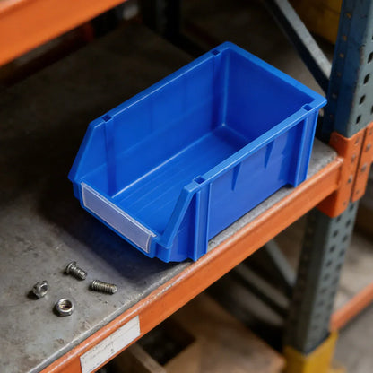 2PCS Thickened Slanted Plastic Storage Box for Screws Nuts Crafts Storage Use - Yellow