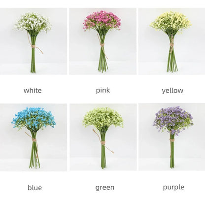 16pcs Artificial Foam Full Star Flowers Wedding Bouquet Home Decor Simulation - Green