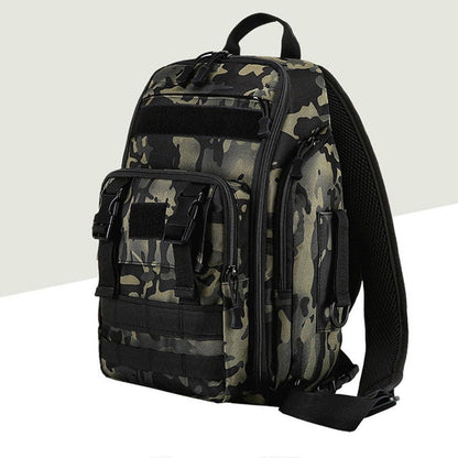 Fishing Tackle Backpack Storage Bag Shoulder Fishing Gear Bags Outdoor Backpack - Night Camouflage
