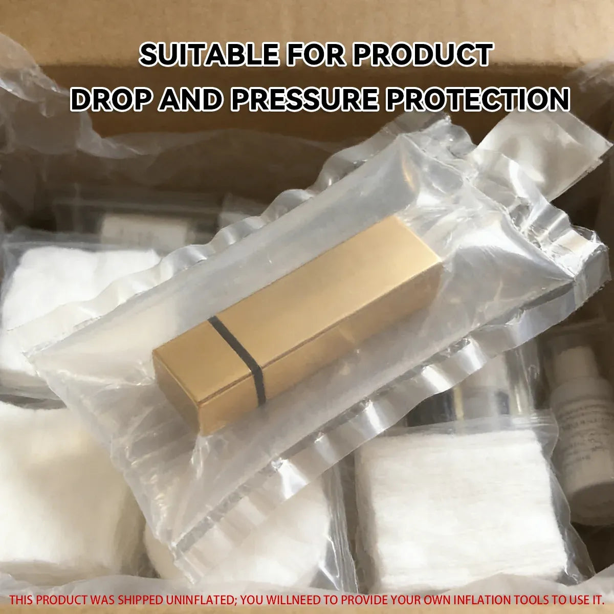 100PCS Lipstick Inflatable Bag Protective Packaging Clear Shockproof - 15x15cm