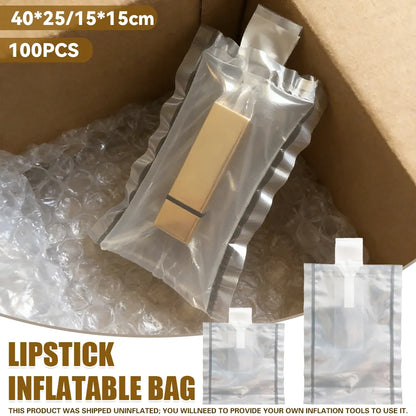 100PCS Lipstick Inflatable Bag Protective Packaging Clear Shockproof - 25x40cm