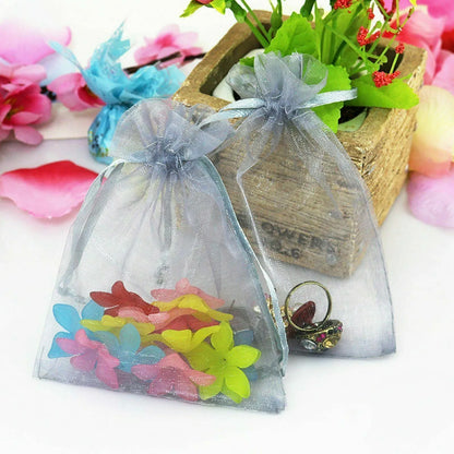 Organza Bag Sheer Bags Jewellery Wedding Candy Packaging Sheer Bags 13*18 cm - Lake Blue