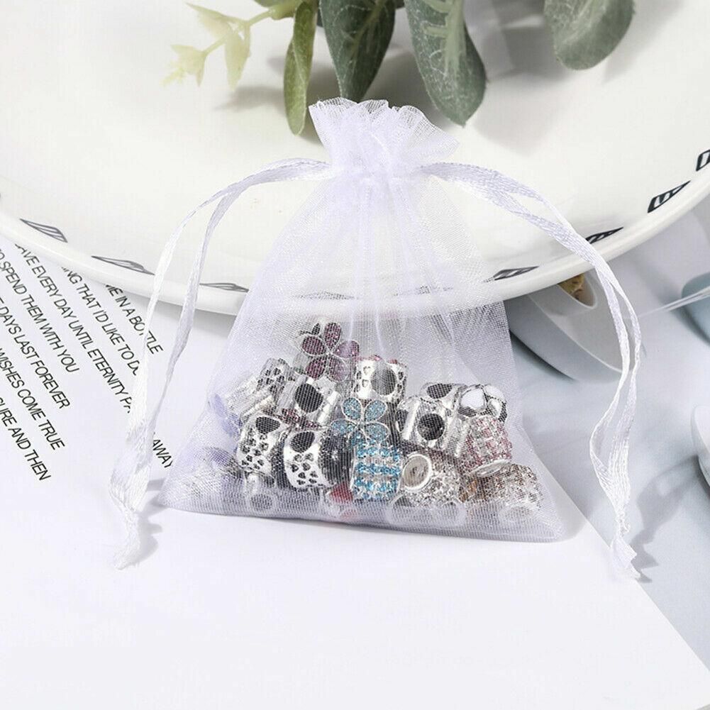 Organza Bag Sheer Bags Jewellery Wedding Candy Packaging Sheer Bags 13*18 cm - Black