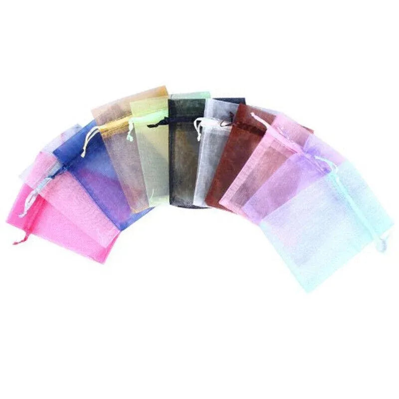 Organza Bag Sheer Bags Jewellery Wedding Candy Packaging Sheer Bags 13*18 cm - Black