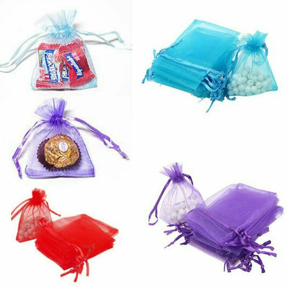 Organza Bag Sheer Bags Jewellery Wedding Candy Packaging Sheer Bags 13*18 cm - Black