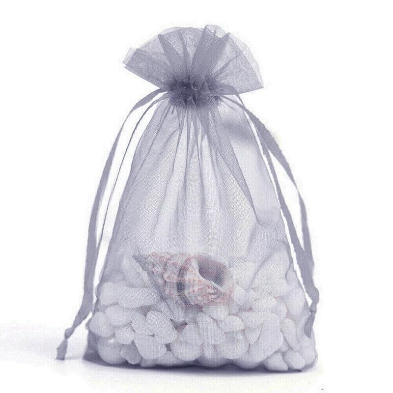 Organza Bag Sheer Bags Jewellery Wedding Candy Packaging Sheer Bags 13*18 cm - Black