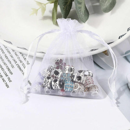 Organza Bag Sheer Bags Jewellery Wedding Candy Packaging Sheer Bags 13*18 cm - Rose Red