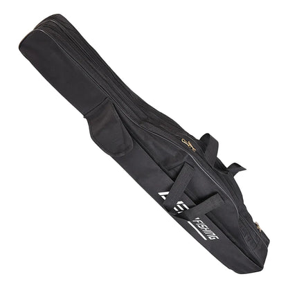 150cm Portable Foldable Fishing Rod Carrier Fish Pole Tools Storage Bag Case - Black